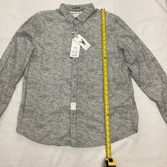 Denim & Flower Ricky Singh Mens XL Gray Printed Texture Long Sleeve Shirt - Picture 7 of 10